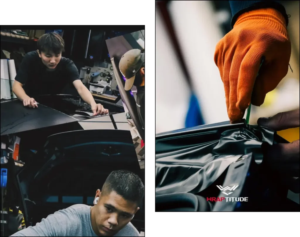 Hands-on vehicle wrapping training